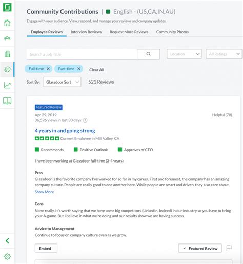 glassdoor comments on employers.